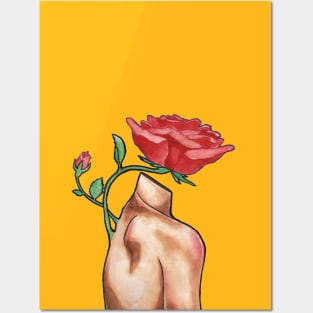 Rose Head Posters and Art